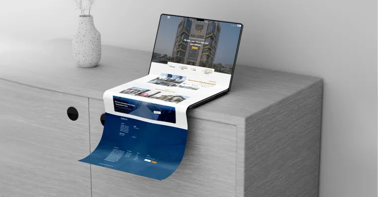 Yosr Real Estate website on a laptop